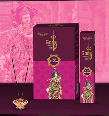 [綺異館]印度香 神明保佑系列-黑天香 15g lord HARE KRISHNA 提升正能量 保護力 薰香 線香