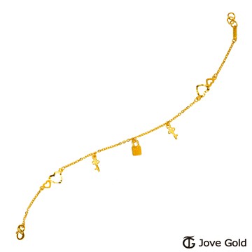 JoveGold漾金飾打開心扉黃金手鍊