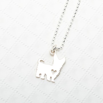 【Angel & Me】約克夏 狗 犬 s925 純銀 項鍊 情人節 聖誕節 禮物