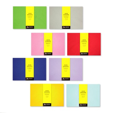 柏格 25K西式原色信封-粉紅/大紅/淺藍/淺寶藍/淺紫/黃/綠/淺灰