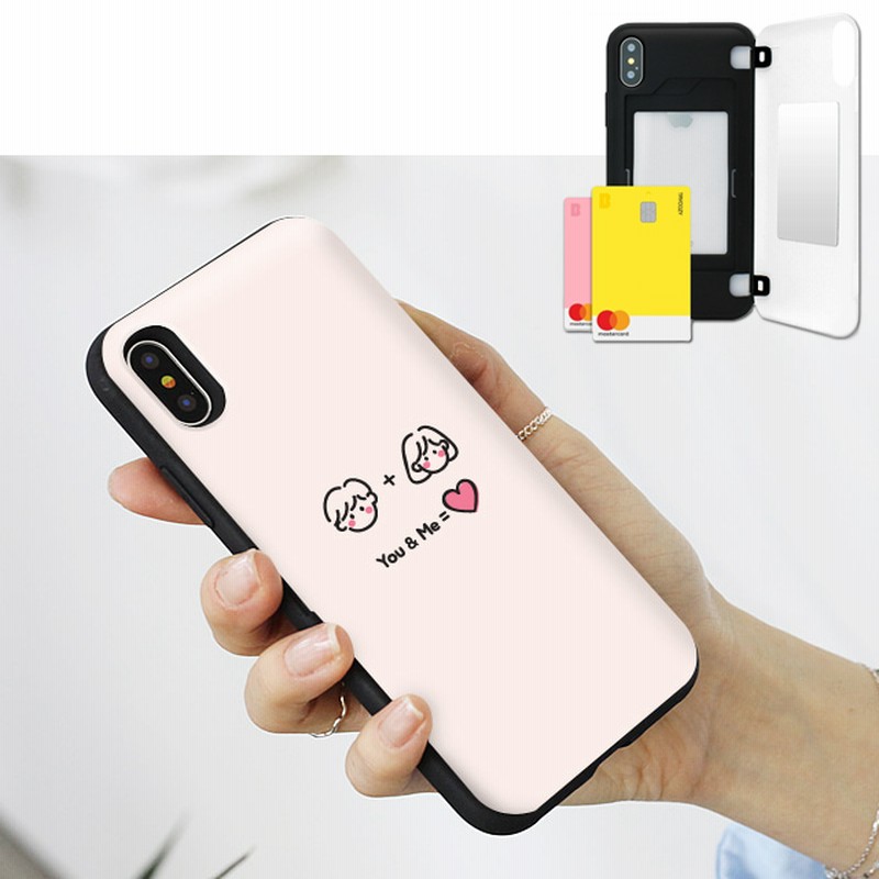 Iphone11ケース カード収納 スマホケース アイフォン11 カップル ドローイング お揃い ペア ハート 手帳型 カード入れ 耐衝撃 携帯カバー 韓国 ミラー付き 通販 Lineポイント最大1 0 Get Lineショッピング