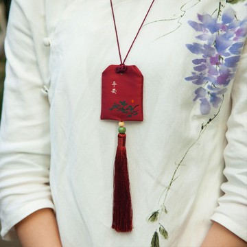 清雅香囊掛飾隨身香包 中式古典荷包香包袋 配天然草本香粉