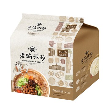 老鍋即食沖泡米粉60gx4入-香菇肉燥純米粉