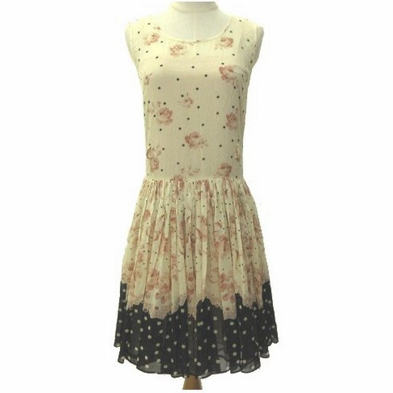 中古 レッド ヴァレンティノ Red Valentino シルク シフォン ワンピース ひざ丈 花柄 ドット チュール ノースリーブ 国内正規品 38 薄ピンク S 古着 通販 Lineポイント最大0 5 Get Lineショッピング