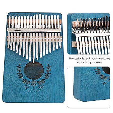 17 Key Kalimba, Handcraft Kalimba Accurate Tone Portable for Beginner for Music Instrument(Blue)