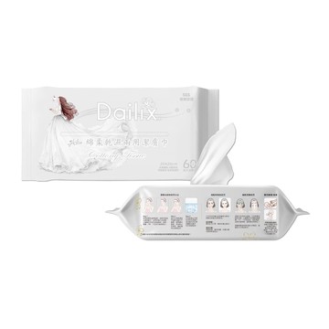 【DAILIX】愛麗絲棉柔乾濕兩用潔膚巾60片/包