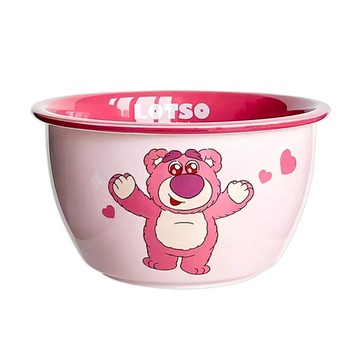 TOY STORY 玩具總動員 萌趣草莓熊 樂趣米飯碗 陶瓷材質 12.3*6.5CM  粉色  1個