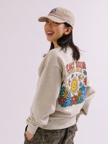 Peace Again Heather Sweatshirt [Light Brown]