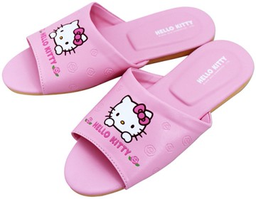 【震撼精品百貨】Hello Kitty 凱蒂貓~HELLO KITTY玫瑰大人皮拖-粉紅 24-26cm