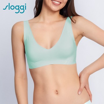 sloggi ZERO FEEL Soft Bra零感系列後扣式V領無鋼圈內衣 薄荷巧克力｜88-412 LQ