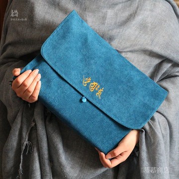 ✨可開發票#A4大號佈袋大經衣書衣經袋燈芯絨小經衣抄經佈袋經書袋ipad袋紙間#免運