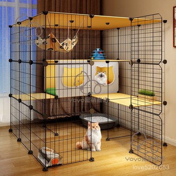 宅配免運😊貓籠超大自由空間特大號貓籠一體貓屋家用室內豪華貓窩多貓貓別墅 寵物籠子