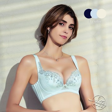 LADY 萊茵遐光系列 刺繡機能調整型內衣 G罩(水霧藍)