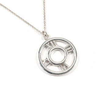 【日本直送 中古美品】Tiffany & Co. 項鍊 Atlas 經典圓牌 純銀 925 配件