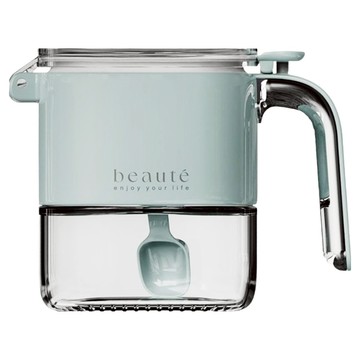 beauté密封調味罐 ABS硅胶钠钙玻璃材質 170x163x95mm 500ML  1個