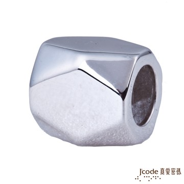 【J'code真愛密碼銀飾】 左偏執面純銀串珠-男