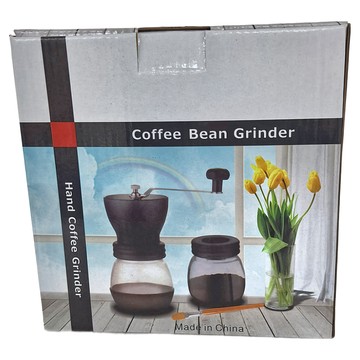 卡特屋 手搖磨豆機 Set  不鏽鋼 矽膠 玻璃 陶瓷  黑色  1組