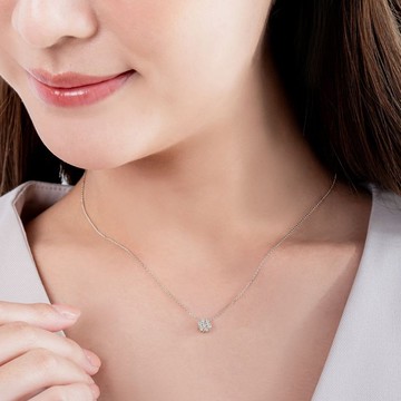 京華鑽石 10K 天然鑽石 共0.20克拉 輕珠寶鑽石項鍊 亮點