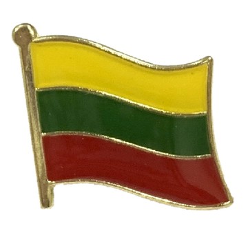 【A-ONE】Lithuania 立陶宛 國旗國家 紀念胸針 國家別針 紀念胸章 國旗胸針 紀念胸徽 金屬胸徽 遊學_廠商直送