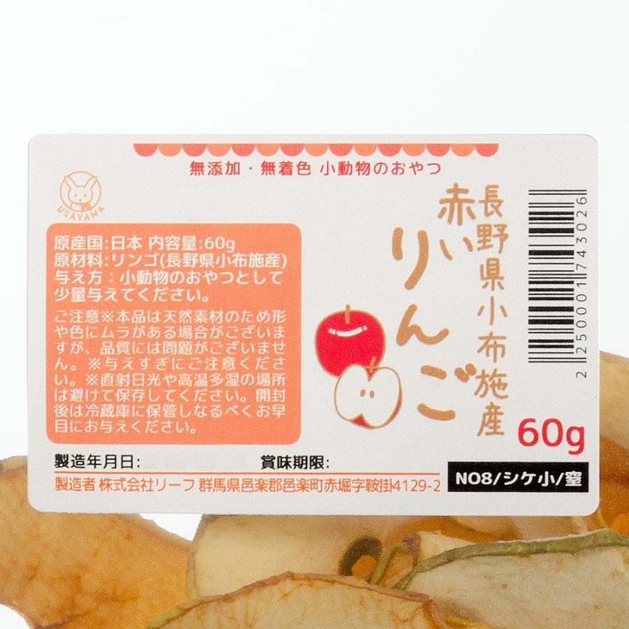 長野県小布施産　赤いりんご　６０ｇ　ドライフルーツ　国産　無添加　無着色