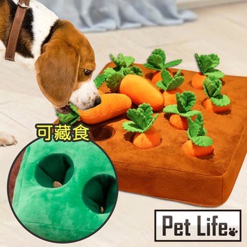 Pet Life 爆紅熱銷 拔蘿蔔寵物玩具/嗅聞益智玩具/尋寶毯/嗅聞墊