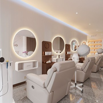 破損包賠💗掛墻鏡 理髮店鏡子 美妝店專用鏡子 髮廊潮款髮光燙染帶燈光鏡臺 理髮鏡 美髮鏡 美容店鏡子 帶燈 髮廊鏡