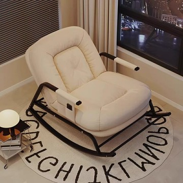 【陽臺午休神器】懶人搖椅 休閒椅 躺椅 單人沙發 金屬框架 可躺可搖 臥室陽臺書房適用 成人小憩優選