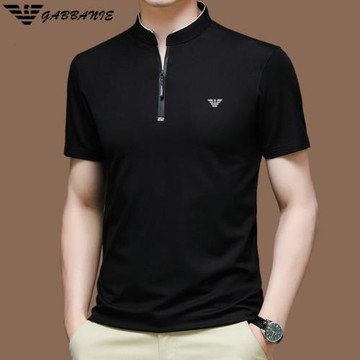 高端潮品牌高端短袖t恤男夏季純棉立領休閑男士半袖polo衫上衣潮