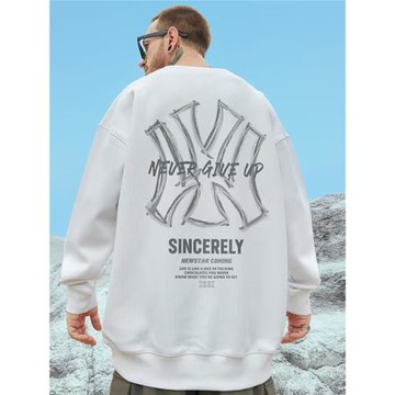 加肥加大男衛衣300斤春秋款大碼潮牌長袖t恤胖子圓領套頭外套上衣