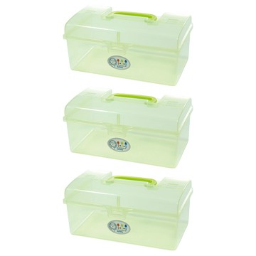 JUSKU 佳斯捷 小旅行家置物箱  17.8 x 10.2 x 8cm  綠色  3個