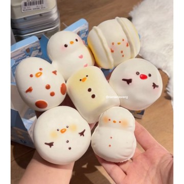 爆款🔥哈基米‼️雪人盲盒慢回彈🫶🏻雪人鼻嘎超可愛😻糯叽叽一按一個坑 squishy 軟軟 可愛不打烊捏捏
