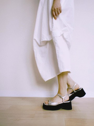 Essential Platform Sandals (Silver)