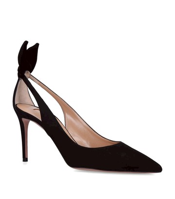 Aquazzura Suede Bow Tie Pumps 85