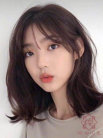 假發女短發辛芷蕾同款外翻卷發長發全頭套圓臉中長發【櫻田川島】