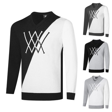 高爾夫毛衣男高爾夫球衣秋冬保暖男士針織衫golf長袖打底毛衣