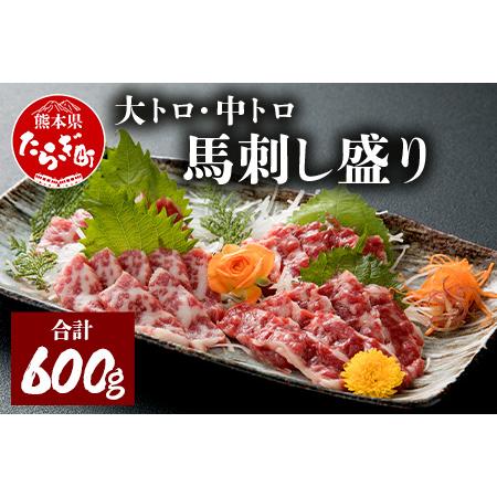 ふるさと納税 大トロ 中トロ 馬刺し盛り 計600g 【 大トロ 100g ×3   中トロ 100g ×3   醤油 生姜 セット 馬刺し 馬刺 食.. 熊本県多良木町