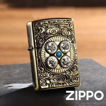 ZIPPO 雲紋四象輪盤防風打火機 特別設計 官方正版 現貨 限量 禮物送禮 客製化 終身保固