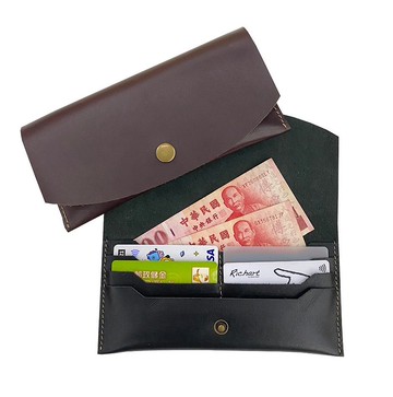 客製化禮物 極簡系長夾 可客製化皮革顏色【與麥子們攜手合作】