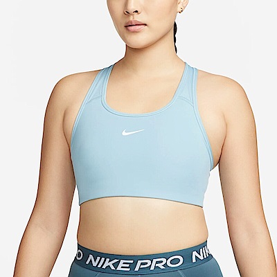 Nike As W Nk Df Swsh 1pp Bra [BV3637-474] 女 運動內衣 支撐 健身 重訓 水藍