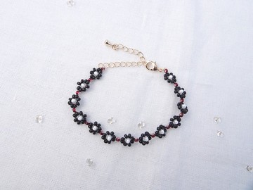 珠手鍊花V_2黑花