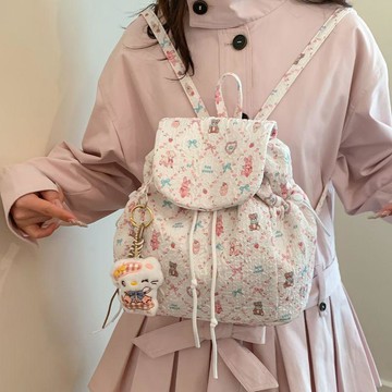 熱賣💡雙肩包韓系學生包包輕便百搭女生可愛卡通印花小揹包旅遊雙肩包女单肩包 背包  雙肩包 斜挎包 書包包 通勤包