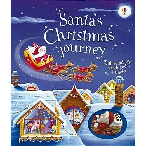 Santa's Christmas Journey with Wind-Up Sleigh (Board Book  New ed)