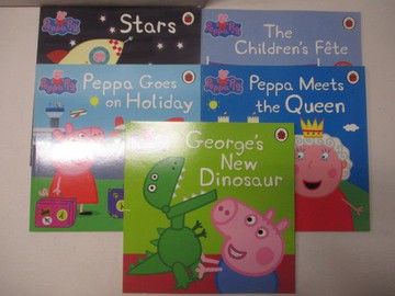【書寶二手書T9／少年童書_QNR】The Children's Fete_George's new Dinosaur等_5本合售_Peppa pig