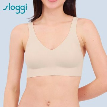 sloggi-ZERO FEEL Natural 有機零感系列無痕V領背心 柔膚裸