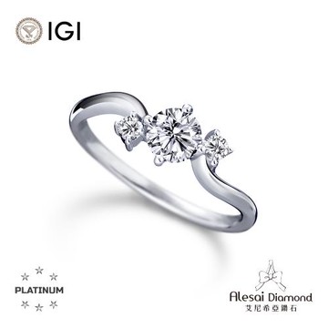 Alesai 艾尼希亞鑽石 IGI 30分 D/IF PT950白金 鑽戒 培育鑽石 3EX+IDEAL 車工