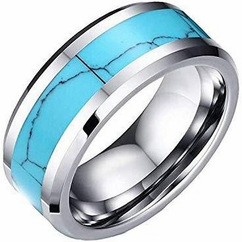 Rockyu ブランド 人気 ターコイズ リング メンズ シルバー 24号 タングステン 指輪 幅広 8mm アワビシェル 平打ち 耐久性に優れた 通販 Lineポイント最大get Lineショッピング