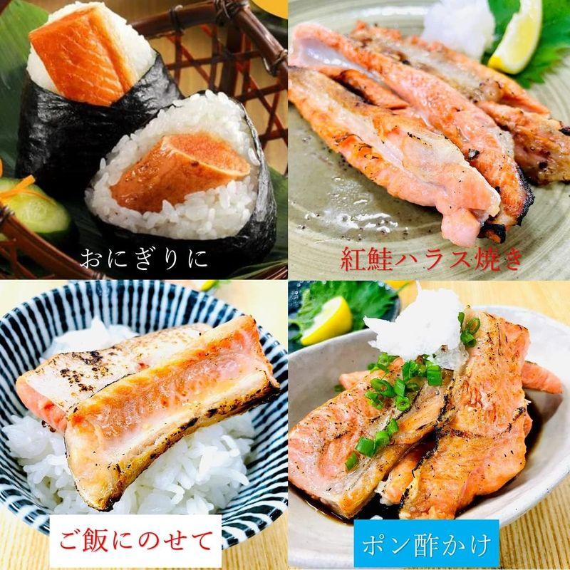 kakiya 天然 紅鮭ハラス 500g PC (約8-10本入) 甘塩 仕立て ハラス 鮭 大トロ ベニサケ 腹子 ハラス焼 BBQ 海鮮