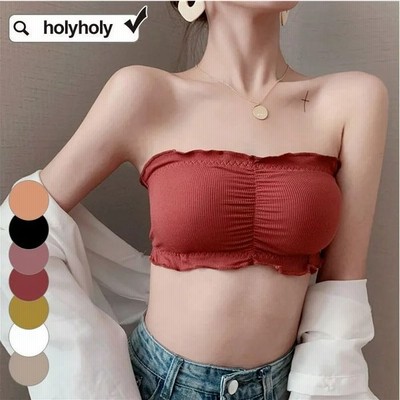 7color フロント シャーリング フリル ブラ トップ トップス ベアトップ カップ付 見せブラ リブ編み ブラトップ チューブトップ ベア シ 通販 Lineポイント最大get Lineショッピング
