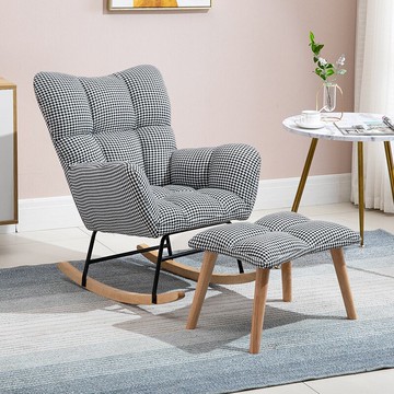 躺椅 搖搖椅 午睡椅 搖椅陽台家用懶人休閒椅北歐輕奢網紅客廳臥室大人躺椅單人搖搖椅【MJ21699】