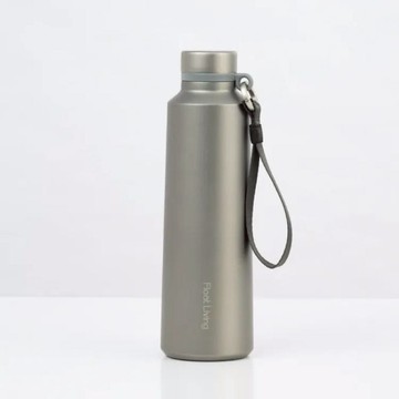 Tivo 鈦羽瓶｜純鈦無塗層掛繩保溫瓶800ml 海藍色